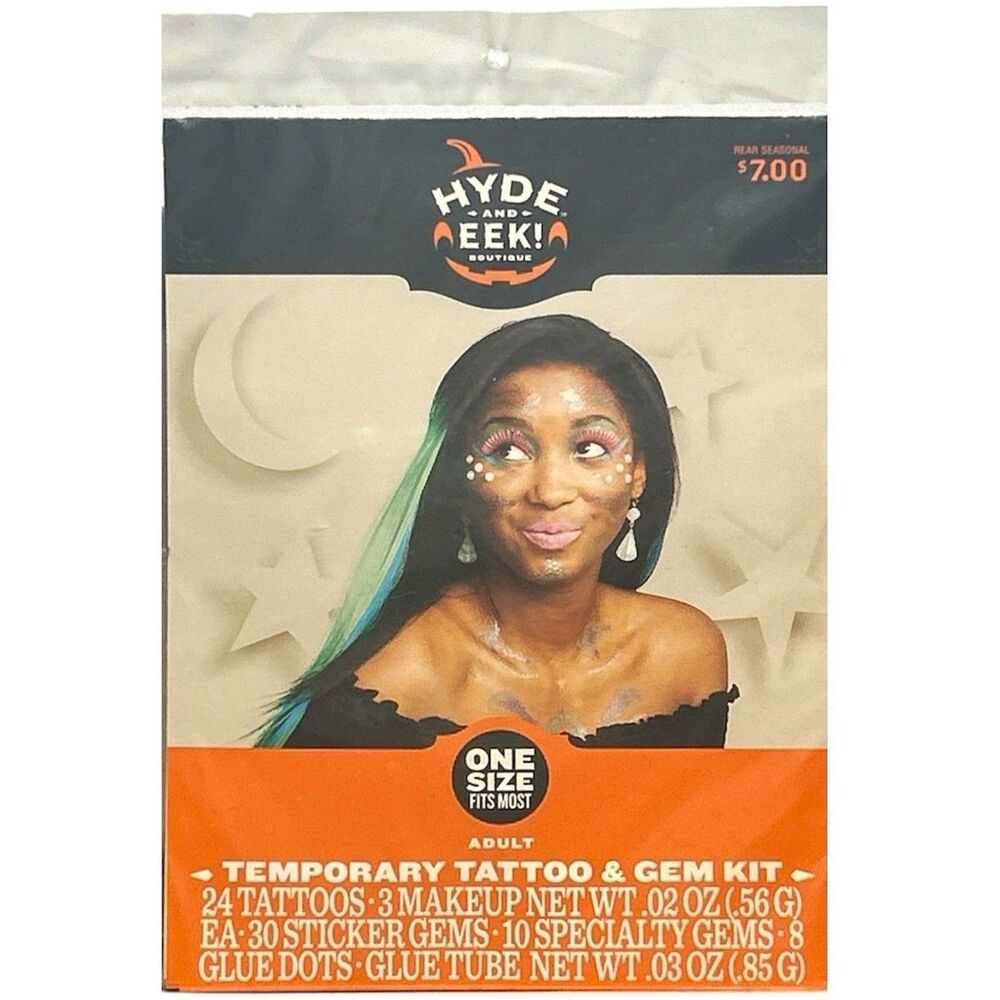 Hyde & EEK~Temporary Tattoo And Gem Kit Halloween Makeup